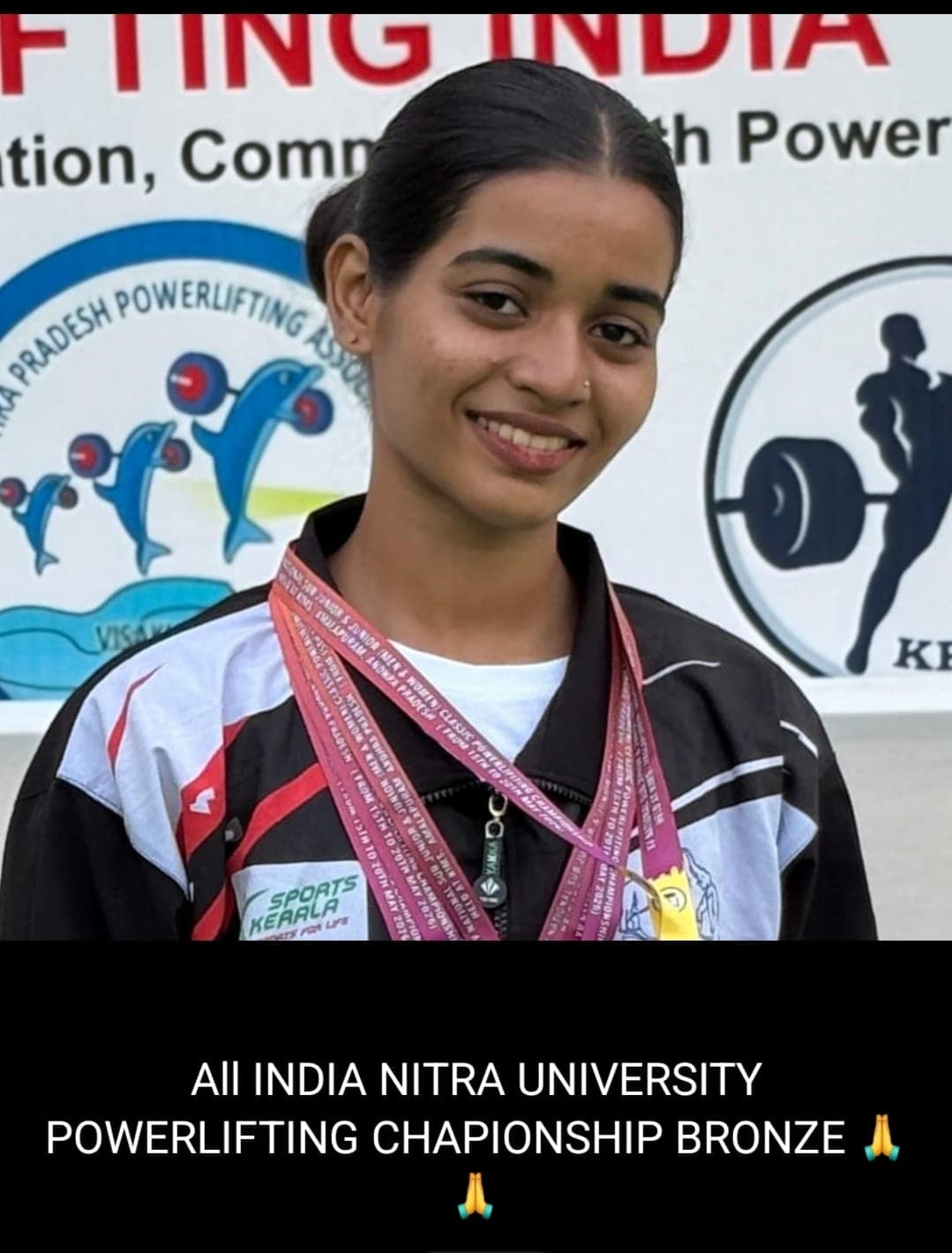 ALL INDIA NITRA UNIVERSITY POWERLIFTING CHAPIONSHIP BRONZE